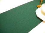 Forest Green Damask Runner