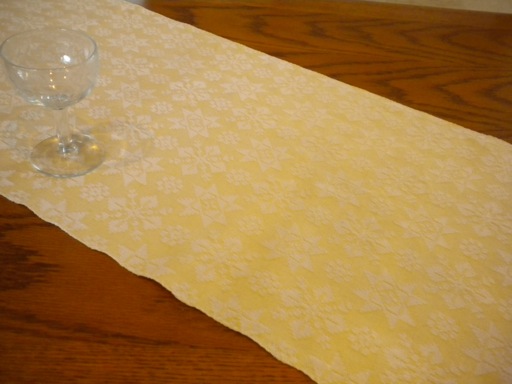 Soft Yellow Damask Runner
