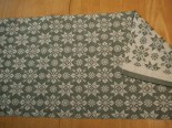 Green and White Damask Runner