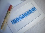 Handwoven Note Card with Star Motif