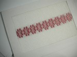 Handwoven Note Card with Rose Motif