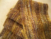 Mohair Bouclé Scarf in Autumn Colors