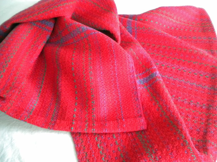 Large Towel in Shades of Red