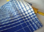 Blue and White Cottolin Towel