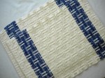 Cotton Placemats in Cream and Blue