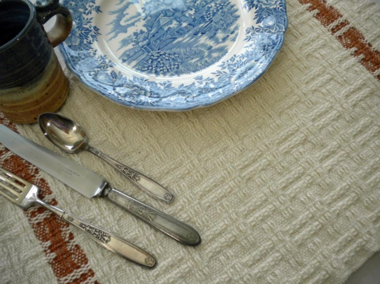 Cotton Placemats in Cream and Light Brown