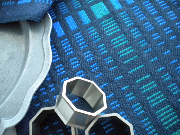 Double Weave Runner in Navy and Blue