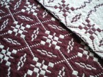 Detail Marsala and Cream Doubleweave Placemats
