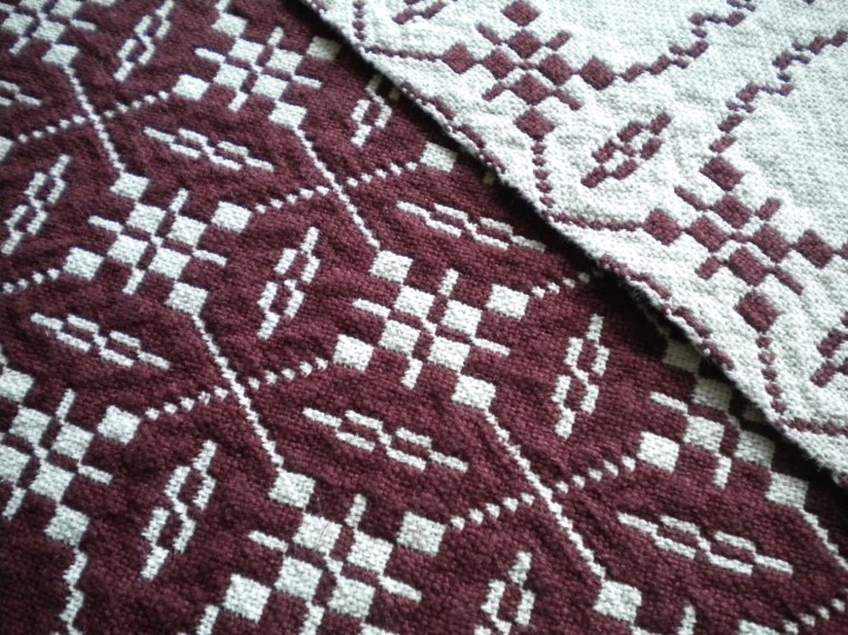 Detail Marsala and Cream Doubleweave Placemats