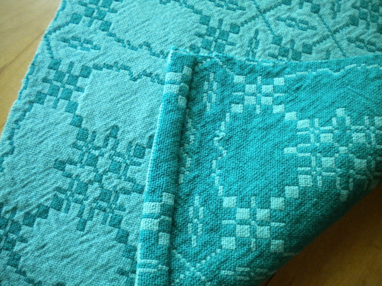 Detail Doubleweave Runner in Emerald and Jade
