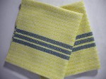 Lemon and Royal Blue Cotton Napkins