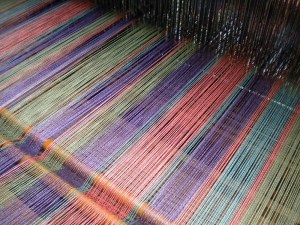 Threaded warp from the back