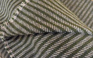 Wool twill blanket off the loom