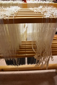 Threading inside the loom